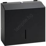 Bemeta Диспенсър за кърпи 28x24, 5 cm неръждаема стомана/черен (BD0391)