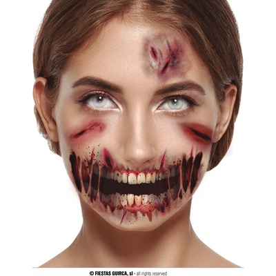 Fiestas Guirca tetování rány v obličeji