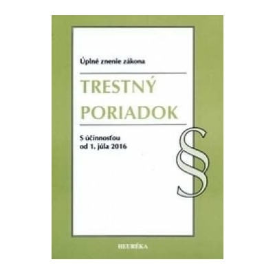 Trestný poriadok. Úzz, 2016