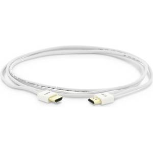 LMP 4K HDMI към HDMI кабел (200 см) - LMP Super Slim 4K HDMI 2.0 Male To HDMI Male Cable (бял) (16634)