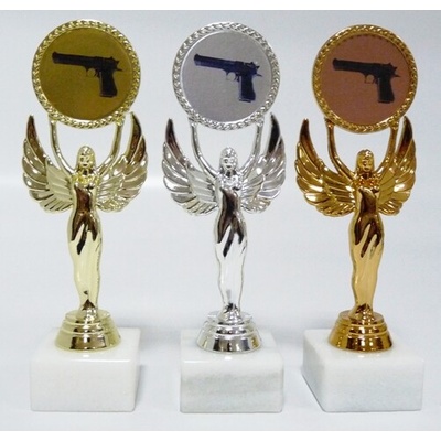 VIZINGR Pistole trofeje F32-830-L223 bronz