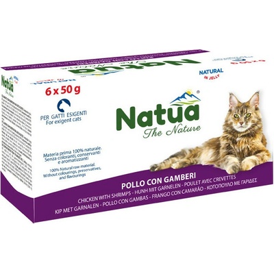 Natua Cat Adult Kuracie filety a krevety 6 x 50 g