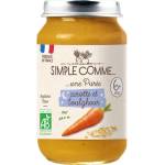 Simple Comme Био зеленчуково пюре Simple Comme Лека нощ - С моркови и булгур, 6 м+, 190 g (3288131900612) - baby