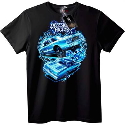 NOONEBRAND Тениска Obsession Factor с коли - 2XL, Black