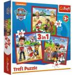 Trefl Puzzle 3 in 1 Happy Dogs Paw Patrol Trefl 34867