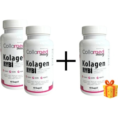 MEDIMES 2+1 Collamed Beauty Rybí kolagen + vitamín C, 60 kapslí v 1 balení 2 balení: 2x 60 kapslí