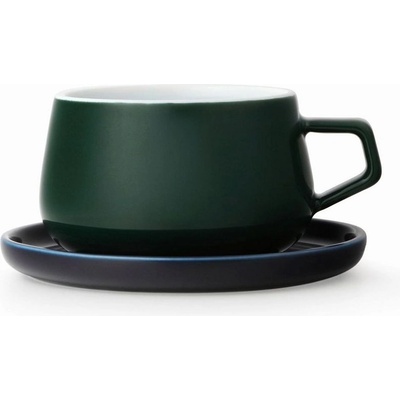 VIVA Чаша за чай с подложна чинийка VIVA Classic Pine Green 250ml, порцелан (1006998)