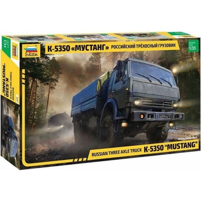 Zvezda Model Kit military 3697 Russian three axle truck K 5350 MUSTANG 32 3697 1:35