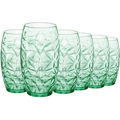Bormioli Skleničky Rocco zelené sklo 6 x 470 ml