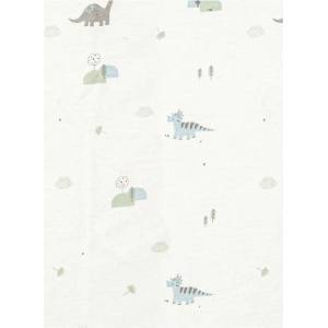 Bimbidreams Бебешки чаршаф с ластик Bimbidreams - Trex, 40 x 80 cm, White/Green (8499000702472) - ozone