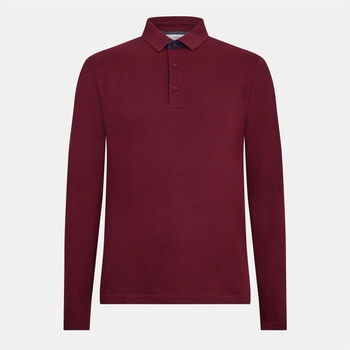 Peter Werth Блуза с яка Peter Werth Men's Glasby Long Sleeve Polo Shirt - Burgundy