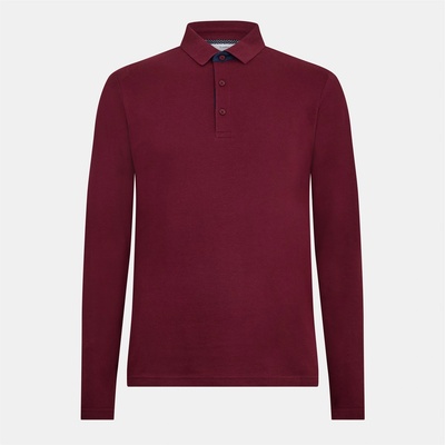 Peter Werth Блуза с яка Peter Werth Men's Glasby Long Sleeve Polo Shirt - Burgundy