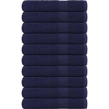 vidaXL Кърпи за сауна 10 бр нейви сини 80x200 см 360 gsm 100% памук (136793)