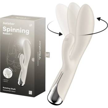 Заек вибратор с функция въртене, 20см. - Spinning Rabbit 1 Beige (SATISFY445)
