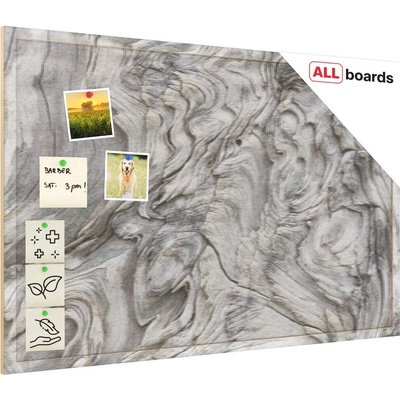 ALLboards Korková tabule s potiskem ZKAMEŇELÉ DŘEVO 90 x 60 cm TK96D_00111