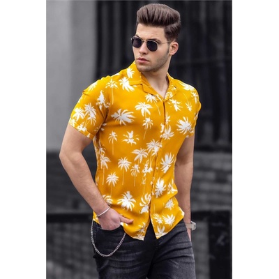 Madmext Мъжка риза 4924 - Жълта 290776 (290776_Жълт)