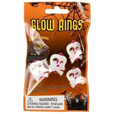 Albi Svítící prstýnek Lebka 4 ks – Zboží Dáma