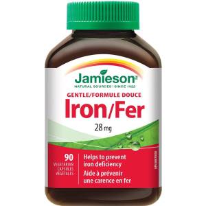 Jamieson Желязо Комплекс, 28 mg, 90 капсули, Jamieson