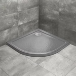 Radaway Doros A Stone полукръгло душ корито 80x80 см антрацит акрил (SDRA8080-01-64S)