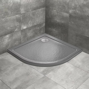 Radaway Doros A Stone полукръгло душ корито 80x80 см антрацит акрил (SDRA8080-01-64S)