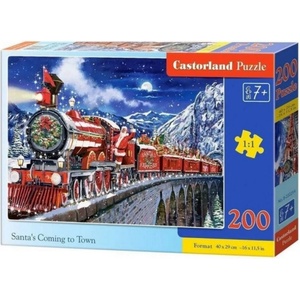 Castorland Пъзел Castorland от 200 части - Дядо Коледа пристига в града (B-222254) - baby