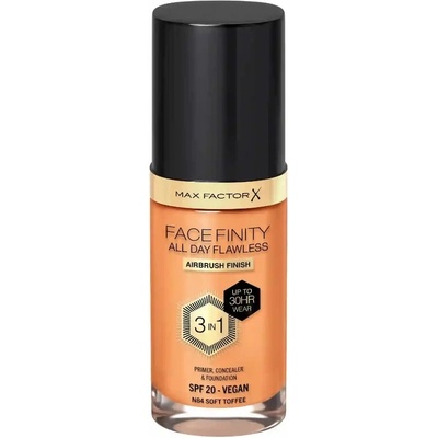 MAX Factor FaceFinity Фон дьо тен 3 в 1 All Day Flawless, SPF20, N84 Soft Toffee, 30 ml