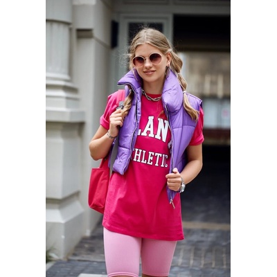 FASARDI Широка дамска тениска в розов цвят 3665 fa-3665_fuchsia - Розов, размер m