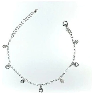 Infinitysilver stříbrný náramek se srdíčky 181041