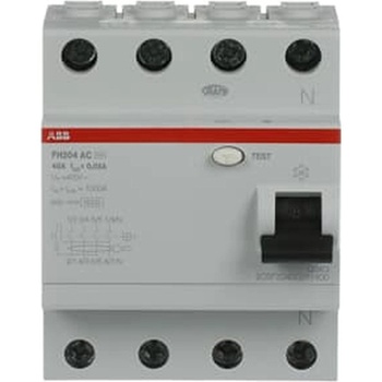 ABB Дефектнотокова защита ABB FH204 AC-40/0.03 - 4 P, 30 mA, 40 A (2CSF204002R1400)