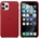 Apple iPhone Leather Case - оригинален кожен кейс (естествена кожа) за iPhone 11 Pro Max (червен)
