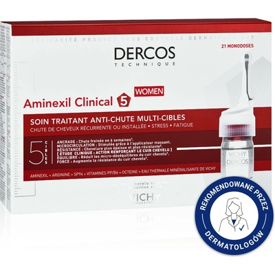 Vichy Dercos Aminexil Clinical 5 cílená péče proti vypadávání vlasů pro ženy Mult-Targed Anti-Hair Loss Treating Care 21 x 6 ml – Zboží Mobilmania