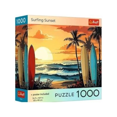 Trefl Puzzle 1000 USA Collection: Surfing Sunset TREFL
