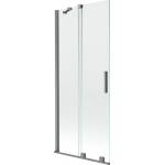 Mexen Velar двукрилен плъзгащ се параван за вана 80 x 150 см, прозрачен, gun metal - 896-080-000-01-95 (896-080-000-01-95)