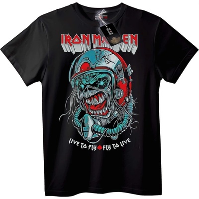 NOONEBRAND Тениска Iron Maiden Пилотски Череп - M, White
