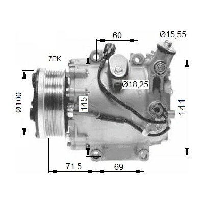 Kompresor, klimatizace NRF 32491