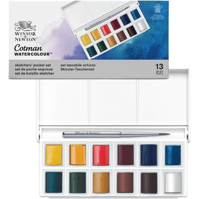 Winsor & Newton Akvarelové barvy Cotman Sketchers, sada 12 ks