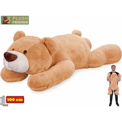 Plush Friends medvěd 100cm ležící