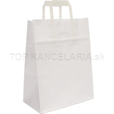Papierová taška s plochou rúčkou 45x17x48cm Biela