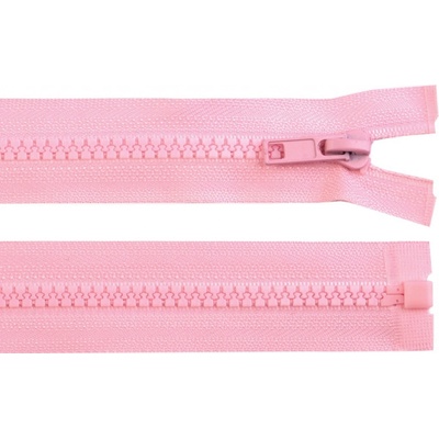Kostěný zip No 5 délka 35 cm bundový, malé, 134 růžová dětská světlá