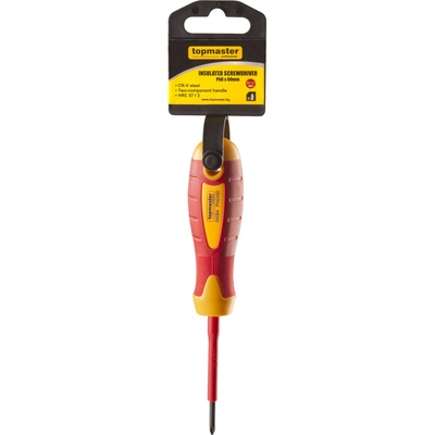 Topmaster Professional Отвертка изолир. 1000V кръст. Ph0x 60mm CR-V TMP (220133)
