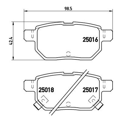 BREMBO Sada brzdových platničiek kotúčovej brzdy P83133