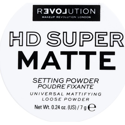 Revolution Relove HD Super Matte transparentný fixačný púder s matným efektom Transparent 7 g