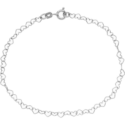 Bealio 05514 stříbrný náramek SRDCE 19 cm 03-05514-0462