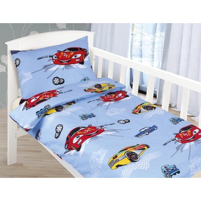 Bellatex povlečení Závodní Auta 90 x 135 , 45 x 60 cm – Zboží Mobilmania