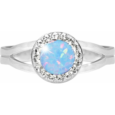 JSB Bijoux Opál s krištáľovými kameňmi Swarovski Light Blue 92700040l bl