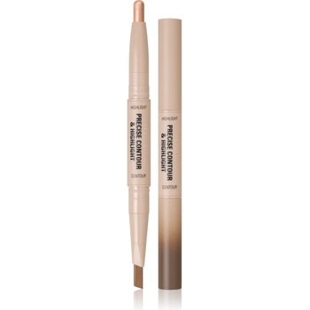 Makeup Revolution Precise Contour & Highlight двустранна контурираща писалка цвят Medium 1.45 гр