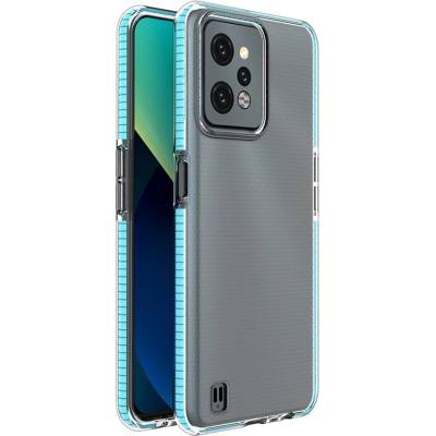 HQWear Силиконов кейс Spring Case за Realme C31, със светлосиня рамка (9145576265093)