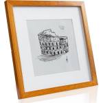 Casa Chic Brighton, рамка за картини, стъкло, 30 x 30 cm с паспарту, истинско дърво (CL-12X12-RUST) (CL-12X12-RUST) - klarstein