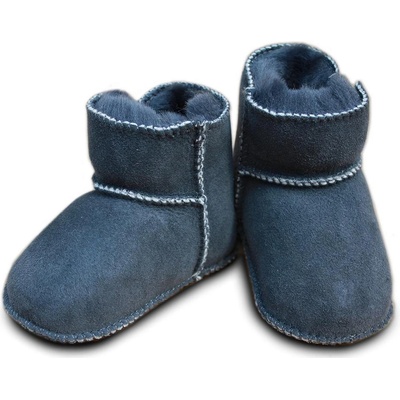 Eisbärchen capačky kožušinové na suchý zips antracit