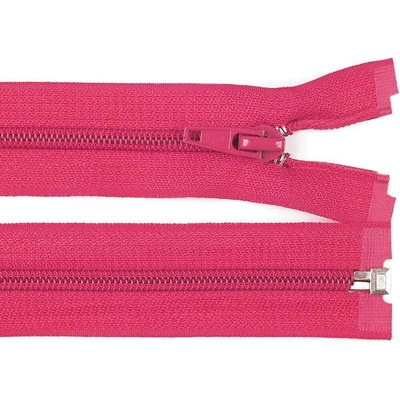 Pro Háčkování Spirálový zip No 5 dělitelný 30 cm malinově růžový